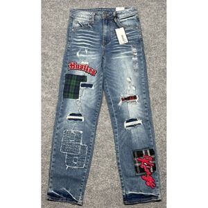 Rue21 Jeans Mens 28X30 Blue Loose Fit Supreme Flex Distressed Kings New